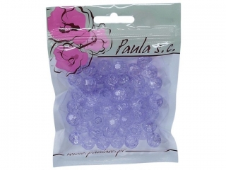 Korale PAULA 12mm - fioletowe