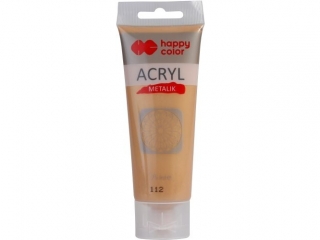 Farba akrylowa 75 ml, blade z�oto metalik, Happy Color