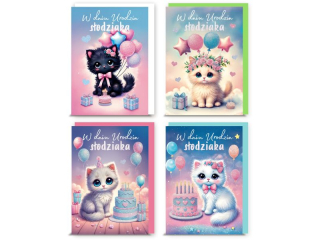 Kartki karnet DELTA WB1DD S�odkie Kotki