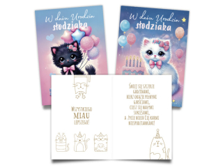 Kartki karnet DELTA WB1DD S�odkie Kotki