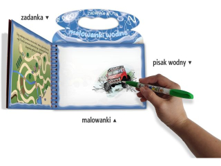ZADANKA I MALOWANKI WODNE. SAMOCHODY WYCIGOWE