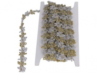 Ta�ma ozdobna PAULA 5y 13mm srebrno-z�ota