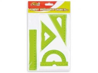 Komplet kre�larski PENMATE Kolori zielony z linijk� 15cm