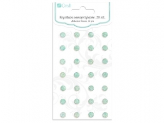 Kryszta�ki samoprzylepne DPCRAFT 8mm, 28 szt. Mint