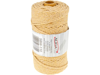 Sznurek bawełniany SBW-110 jasnobrązowy 3mm x 100m (splot 21 nitek)