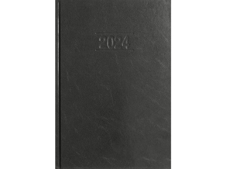 Kalendarz książkowy KRESKA A5 Info dzienny 2026 - czarny