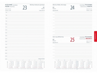 Kalendarz ksikowy KRESKA A5 Info dzienny 2026 - czarny