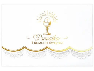 Kartka na Pierwsz� Komuni� KZK B6 LC nr32 z�ocona