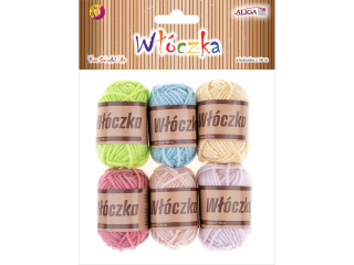 Włóczka ALIGA mix kolorów, dł. 38m, op. 6 szt. pastel