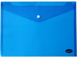 TECZKA KOPERTOWA PCV A4 NA ZATRZASK - NIEBIESKA