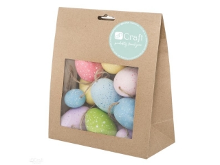 ZAWIESZKI JAJKA, 20 SZT. PASTELOWE JASNO NAKRAPIANE