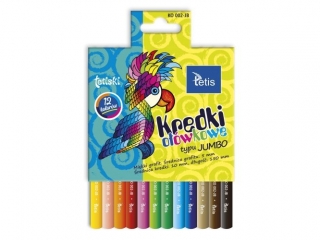 Kredki TETISKI okr�g�e Jumbo 12 kolor�w