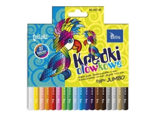 Kredki TETISKI okr�g�e Jumbo 18 kolor�w