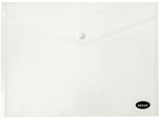 TECZKA KOPERTOWA PCV A4 NA ZATRZASK - BEZBARWNA