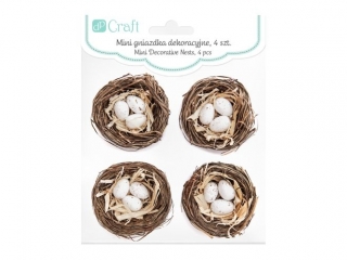 MINI GNIAZDKA DEKORACYJNE 5,5 CM, 4 SZT [opakowanie=3szt] WLK-DLP