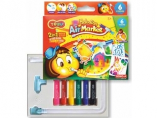 Marker DONG-A Toru Air  6 kolor�w komplet z rozpylaczem i szablonami