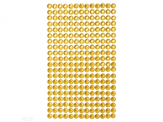 Kryszta�ki samoprzylepne DPCRAFT 6mm, 260 szt. - yellow