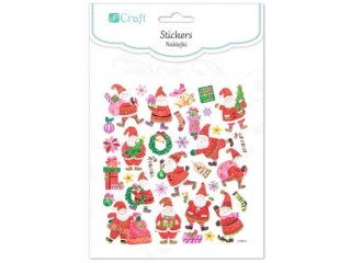 Naklejki z brokatem DPCRAFT Miko�aje 32szt.