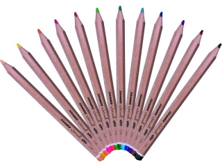Kredki o��wkowe FLAMINGO Jumbo Natural sze�ciok�tne 12 kolor