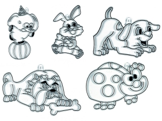 Szablon do farb witra�owych KOH-I-NOOR 9820/6/4 mix