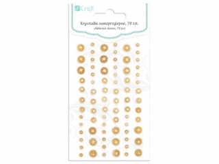 Kryszta�ki bursztynowe samoprzylepne DPCRAFT 78szt. Nude