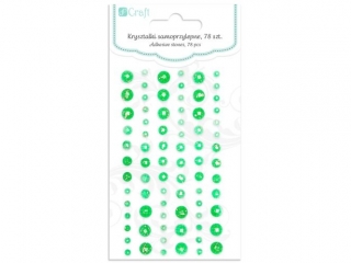 Kryszta�ki bursztynowe samoprzylepne DPCRAFT 78szt. Green