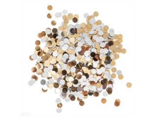 CONFETTI KÓŁKA, 20 G, SREBRNO-ZŁOTE