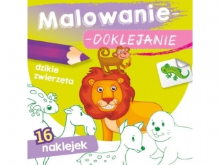 Kolorowanka SKRZAT Malowanie-doklejanie - Dzikie zwierzęta