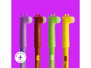 D�ugopis usuwalny HAPPY COLOR �yrafy 0,5mm, niebieski, 96szt