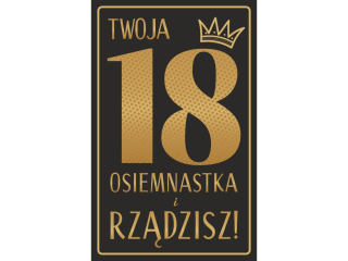Kartka Urodzinowa ART NUVO Zocona, DUA 13x20, 5cm UCK-06 18-nastka