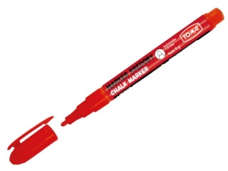 Marker kredowy TOMA ko�c�wka okr�g�a 1, 5mm, 6g - czerwony