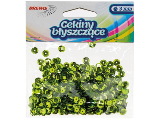 Cekiny b�yszcz�ce 6mm 10g B100 j.zielony