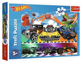 Puzzle  100 TREFL Hot Wheels - Pędzące samochody