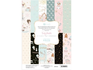 BLOK PAPIERÓW KREATYWNYCH Z ELEMENTAMI DO WYCINANIA - FROSTY PASTELS,