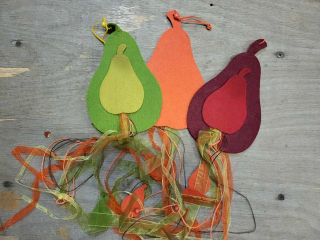 Gruszki filcowe PAULA K10-004 miks kolorów