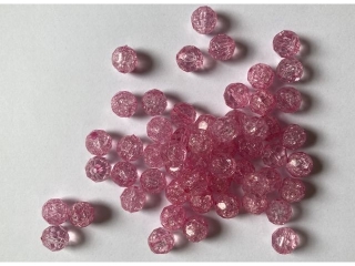 Korale PAULA 12mm - r�owy akryl