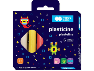 Plastelina okrągła 6 kol., Pixi Planet, Happy Color