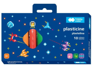 Plastelina okrga 10 kol., Pixi Planet, Happy Color