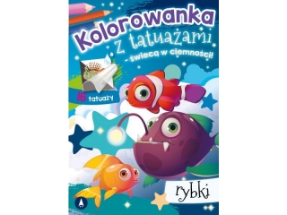Kolorowanka SKRZAT z tatua�ami, �wi�c� w ciemno�ci - Rybki