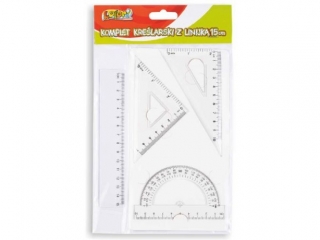 Komplet kre�larski PENMATE Kolori z linijk� 15cm