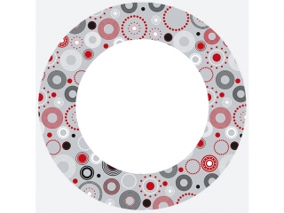 Talerz papierowy 23 cm kolorowe k�ka 25szt.