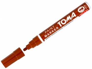 Marker olejowy TOMA fibrowa ko�c�wka 2, 5mm, br�zowy