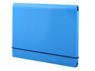 Teczka �amana A4 na gumk� PENMATE - niebieska pastelowa