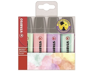 Zakre�lacz STABILO BOSS pastel etui 4szt.