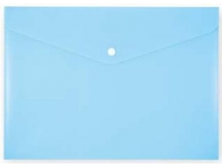 Koperta na zatrzask PENMATE A4 PP-113 niebieska pastelowa