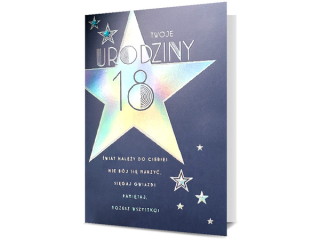 Kartki karnet PAN DRAGON HM 200-3080 Urodziny 18