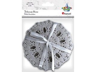 Ozdoba filcowa TITANUM szara 4szt.