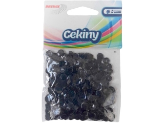 Cekiny BREWIS b�yszcz�ce 6 mm 10g B170 czarne