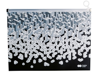 Teczka PP z suwakiem HAPPY COLOR Just B4, miks wzor�w