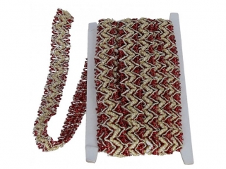 Ta�ma ozdobna PAULA 5y czerw-z�ota 14mm KR88